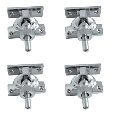 4 PACK Durable Heavy Fasteners 57x22mm in Polished Chrome Finish - Window Fastener