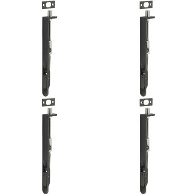 4 PACK Durable Lever Action Flushbolts in Dark Bronze Finish