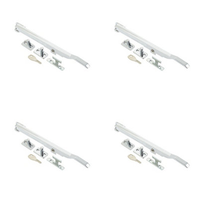 4 PACK Durable Lockable Casement Stays 250mm in Polished Chrome Finish - Window Peg Bar