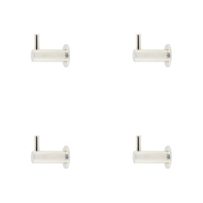 4 PACK Durable Polished Nickel Cupboard Hook for Stylish Organization - Wall Mounted Clothing Hook