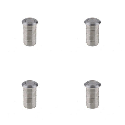 4 PACK Durable Stainless Steel Floor Bolt Socket for Concrete - 20x25mm Dust Proof Design