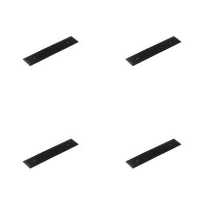 4 PACK Elegant 140x30mm Black Backplate for Cabinet Handle - Kitchen Drawer Pull Handle