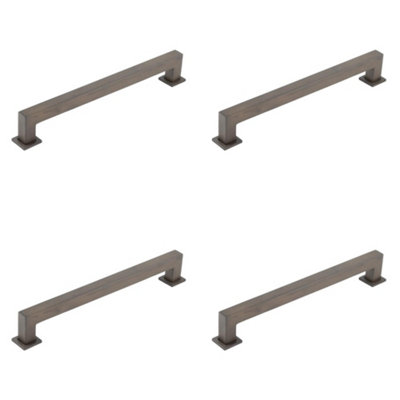 4 PACK Elegant 224mm Dark Bronze Cabinet Handle for Modern Interiors - Kitchen Drawer Pull Handle