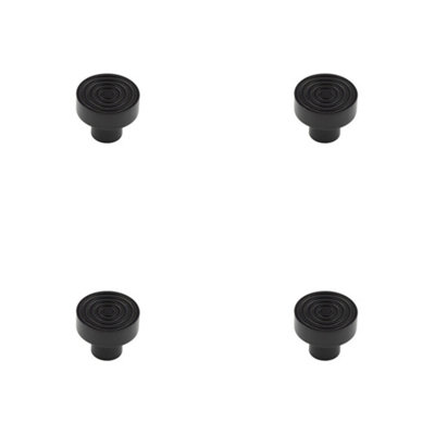 4 PACK Elegant 30mm Black Cupboard Knob for Stylish Interiors - Kitchen Cabinet Knob