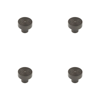 4 PACK Elegant 30mm Dark Bronze Cupboard Knob for Stylish Interiors Kitchen - Cabinet Knob