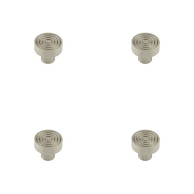 4 PACK Elegant 30mm Satin Nickel Cupboard Knob for Stylish Interiors Kitchen - Cabinet Knob
