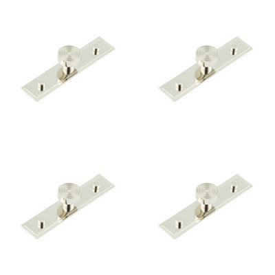 4 PACK Elegant 30mm Stepped Cupboard Knob with Polished Nickel Finish - Kitchen Cabinet Knob