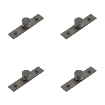 4 PACK Elegant 30mm Stepped Dark Bronze Cupboard Knob for Stylish Interiors - Kitchen Cabinet Knob