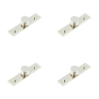 4 PACK Elegant 30mm Stepped Polished Nickel Cupboard Knob for Home Décor - Kitchen Cabinet Knob
