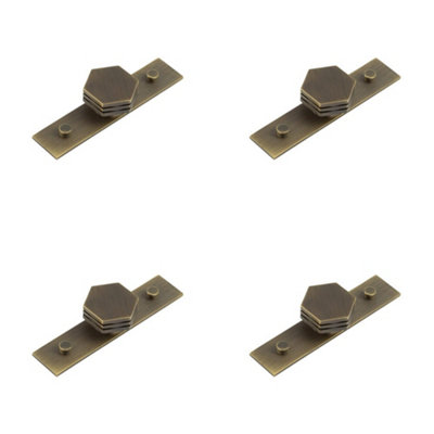 4 PACK Elegant 40mm Antique Brass Cupboard Knob for Modern Interiors - Kitchen Cabinet Knob