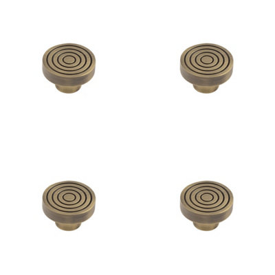 4 PACK Elegant 40mm Antique Brass Cupboard Knob for Stylish Interiors Kitchen Cabinet Knob
