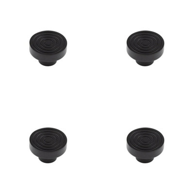 4 PACK Elegant 40mm Black Cupboard Knob for Stylish Interiors - Kitchen Cabinet Knob