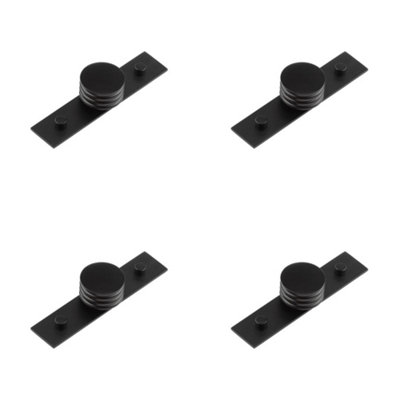 4 PACK Elegant 40mm Matt Black Cupboard Knob for Stylish Interiors - Kitchen Cabinet Knob