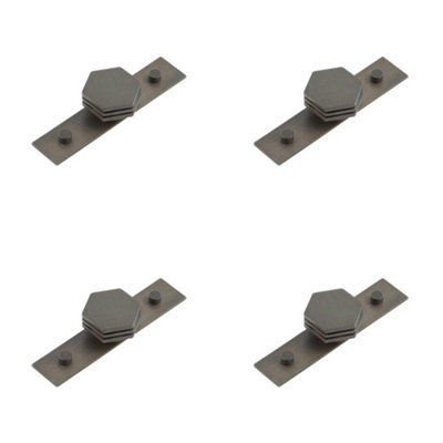 4 PACK Elegant 40mm Plain Dark Bronze Cupboard Knob for Modern Interiors - Kitchen Cabinet Knob