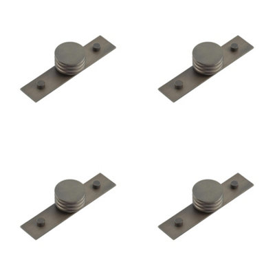 4 PACK Elegant 40mm Plain Dark Bronze Cupboard Knob for Stylish Interiors - Kitchen Cabinet Knob