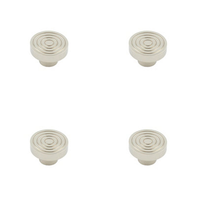 4 PACK Elegant 40mm Polished Nickel Cupboard Knob for Stylish Interiors Kitchen - Cabinet Knob