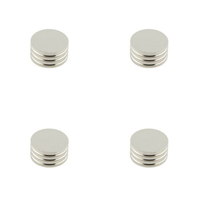 4 PACK Elegant 40mm Polished Nickel Cupboard Knob for Stylish Interiors - Kitchen Cabinet Knob