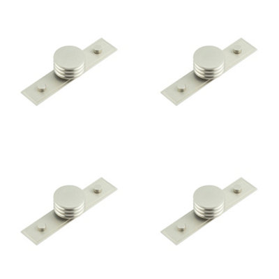 4 PACK Elegant 40mm Satin Nickel Cupboard Knob for Stylish Interiors - Kitchen Cabinet Knob