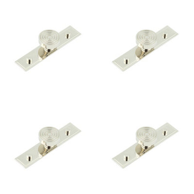 4 PACK Elegant 40mm Stepped Cupboard Knob in Polished Nickel Finish - Kitchen Cabinet Knob