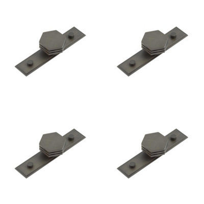 4 PACK Elegant 40mm Stepped Dark Bronze Cupboard Knob for Modern Interiors - Kitchen Cabinet Knob