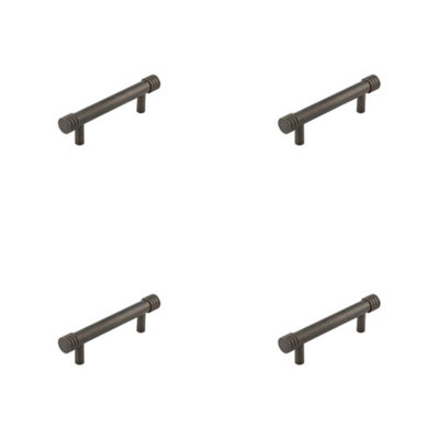 4 PACK Elegant 96mm Dark Bronze Cabinet Handle for Stylish Interiors - Kitchen Drawer Pull Handle