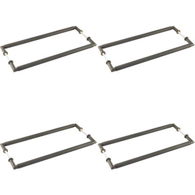4 PACK Elegant Back to Back Dark Bronze Pull Handle - 425mm Solid Brass Design - Door Handle