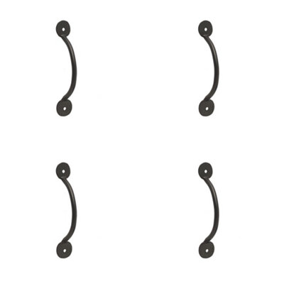 4 PACK Elegant Black Bow Handle for Cabinets - 138x38mm - Kitchen Drawer Pull Handle
