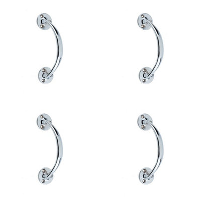 4 PACK Elegant Bow Shape Pull Handle in Polished Chrome - 152mm - Door Handle
