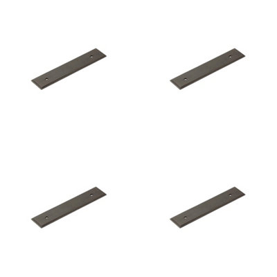 4 PACK Elegant Dark Bronze Cabinet Handle Backplate 140x30mm for Timeless Decor - Kitchen Drawer Pull Handle