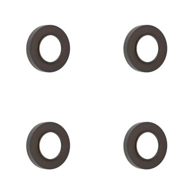 4 PACK Elegant Dark Bronze Plain Outer Rose for Doors - Door Handle