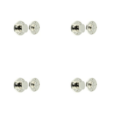4 PACK Elegant Inner Turn & Release in Polished Nickel for Enhanced Privacy - Door Handle