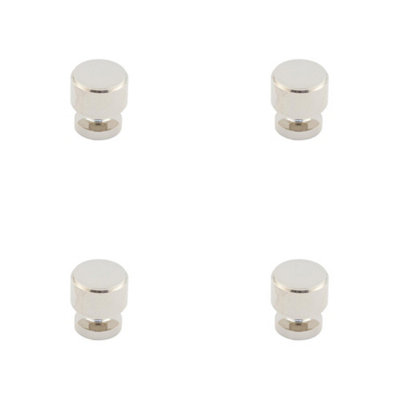 4 PACK Elegant Knurled Cupboard Knob in Polished Nickel with Antique Brass Options - Kitchen Cabinet Knob