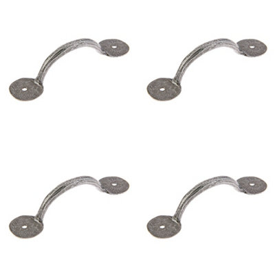 4 PACK Elegant Pewter Bow Cabinet Handle 138x38mm for Stylish Interiors - Kitchen Drawer Pull Handle