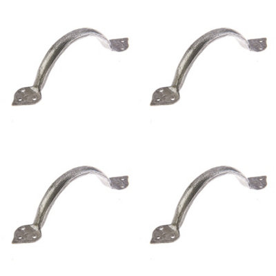 4 PACK Elegant Pewter Tear Cabinet Handle 185x50mm for Stylish Home Decor - Kitchen Drawer Pull Handle
