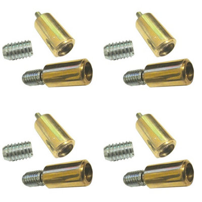 4 PACK Elegant Polished Brass Locking Sash Stop for Enhanced Security - Window Fastener