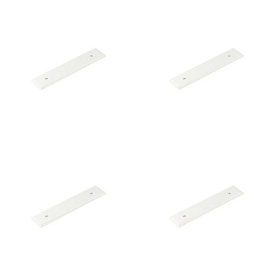 4 PACK Elegant Polished Nickel Backplate for Cabinet Handle 140x30mm - Kitchen Drawer Pull Handle