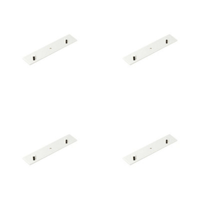 4 PACK Elegant Polished Nickel Backplate for Cupboard Knob - 140x30mm - Kitchen Cabinet Knob