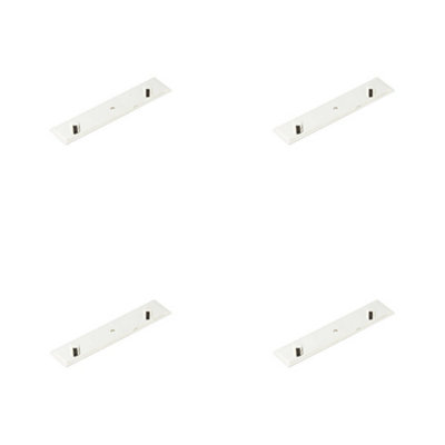 4 PACK Elegant Polished Nickel Backplate for Cupboard Knob 140x30mm - Kitchen Cabinet Knob