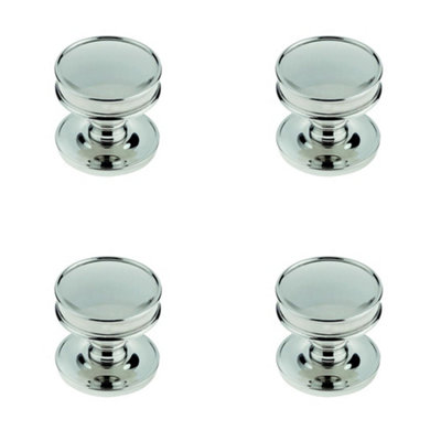 4 PACK Elegant Polished Nickel Cupboard Knob for Home Renovation - Kitchen Cabinet Knob