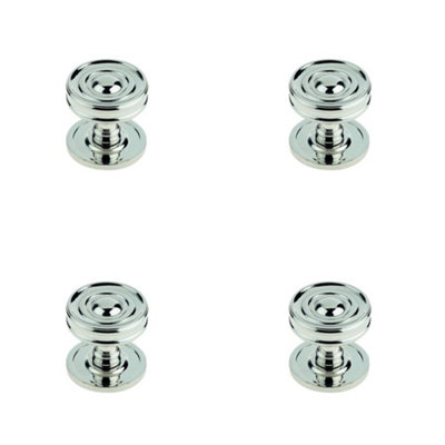 4 PACK Elegant Polished Nickel Cupboard Knob for Stylish Interiors - Kitchen Cabinet Knob