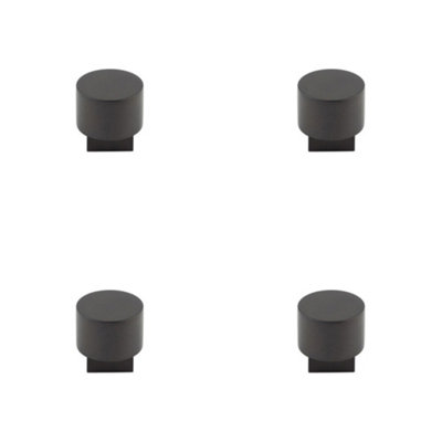 4 PACK Elegant Round Cupboard Knob in Dark Bronze Finish for Home Decor - Kitchen Cabinet Knob