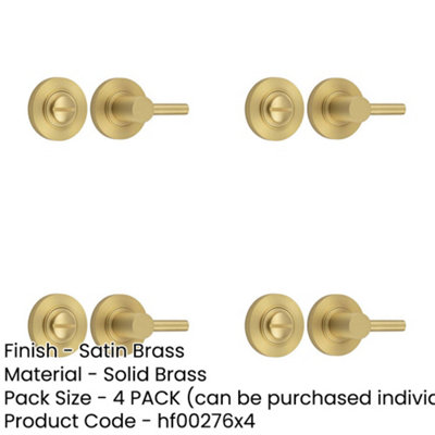 4 PACK Elegant Satin Brass Turn & Release Lock for Luxurious Interiors ...
