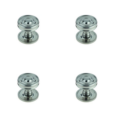 4 PACK Elegant Satin Nickel Cupboard Knob for Modern Interiors - Kitchen Cabinet Knob
