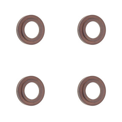 4 PACK Elegant Stepped Outer Roses in Dark Bronze - Grade 304 Brass - Door Handle