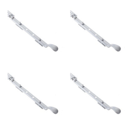 4 PACK Elegant Victorian Casement Stays 250mm in Satin Chrome Finish for Windows - Window Peg Bar