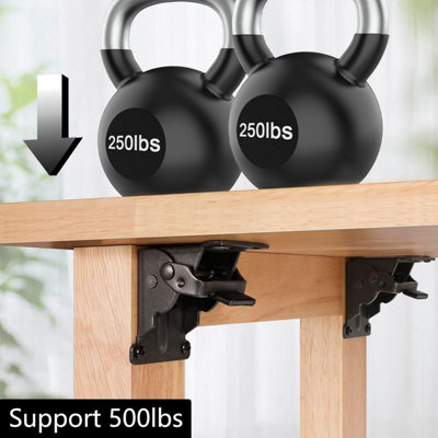 4 Pack Folding Brackets Self Lock Hinge with Screws for Folding Table ...