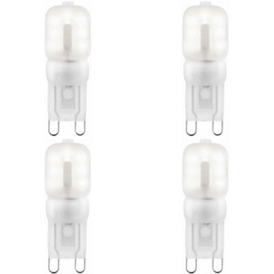 4 PACK Frosted PC G9 2W SMD LED Light Bulb - Non-dimmable Cool White - 200lm 4000k