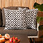 4 Pack Geometric Cushion Cover Water Resistant Outdoor Garden