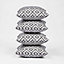 4 Pack Geometric Cushion Cover Water Resistant Outdoor Garden