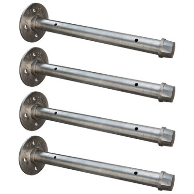 4 Pack Gun Metal Pipe Bracket 29.5cm (02256x4)